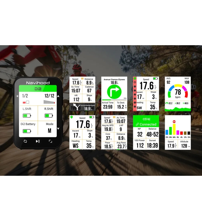Navihood L2 Gps Bike Computer 2.4INCH Colour Screen